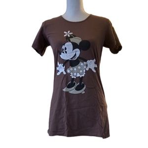 DISNEY short sleeve women’s shirt brown MINNIE MOUSE